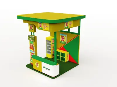 Outdoor Booth 300 x 300cm 3D model
