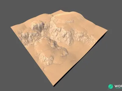 Canyon Cliff 03 3D model