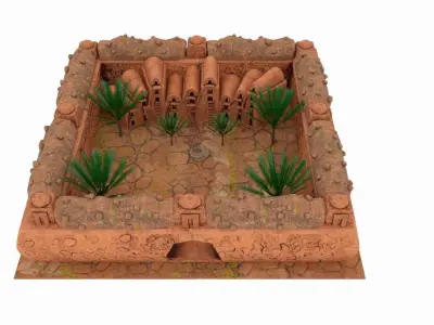 Old Arab City Low-poly 3D model