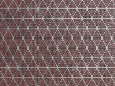 Sci-Fi Hexagonal Metal Mesh Floor PBR Seamless Texture