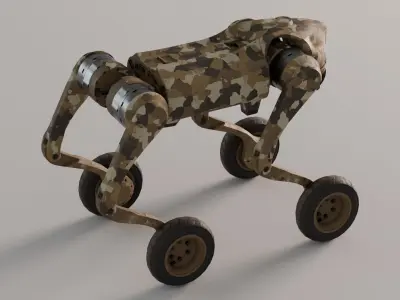 Cyberdog Camouflage Series Low-poly 3D model