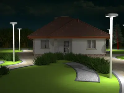 Modern House exterior  3D model get