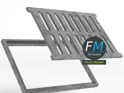 Sewer grate 1 3D model