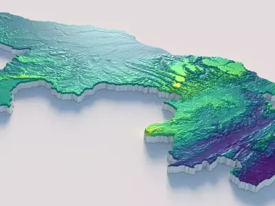 Republic of the Congo Terrain Country 3D model