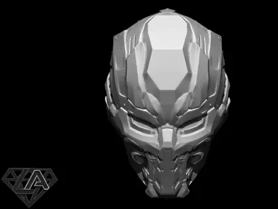  Mortal Kombat X Triborg Smoke Sci fi helmet model 3D print model