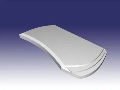 headstone wave feathers 3D model