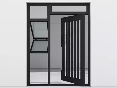 Aluminium door 231 3D model
