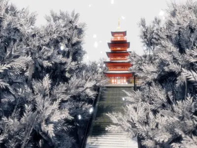 Arakurayama Sengen Park 3D model