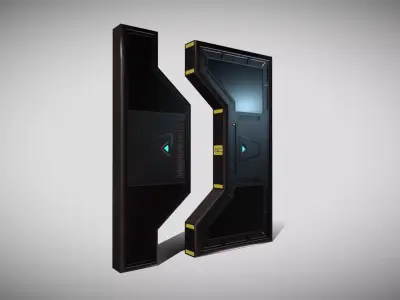 Sci-fi Doors Low-poly 3D model purchase