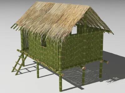 Jungle hut 3D model