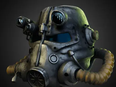 Fallout 4 T-45 Power Armor Helmet for Cosplay 3D print model