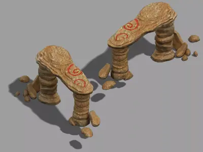 Desert - Mountain - Wind Stone 09 3D model