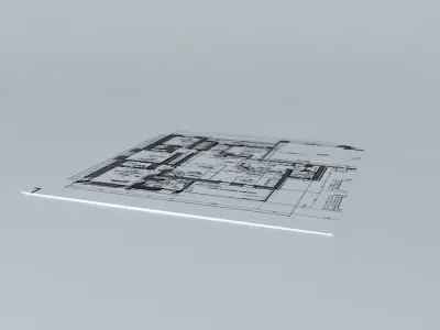 Architectural blueprint Free 3D model