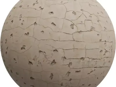 Cracked Clay Plaster Wall  Texture