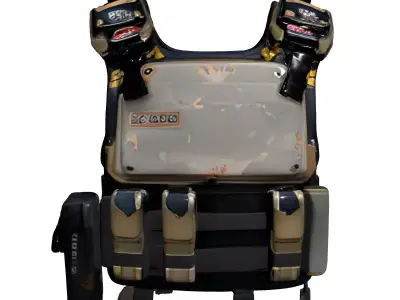 SciFi Tactical Body Armor Low-poly 3D model