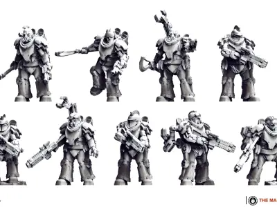 Cyberzerkers - Heavy Infantry 3D print model