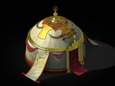 Camping-yurt-tent 05 3D model