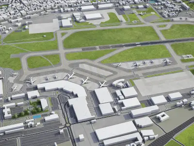 Naples - Airport - NAP Low-poly 3D model
