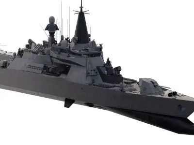 Navy frigate 3D model