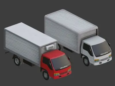 Isuzu Elf Low-poly 3D model