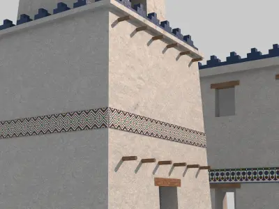 Persian Historical Buildings Low-poly 3D model