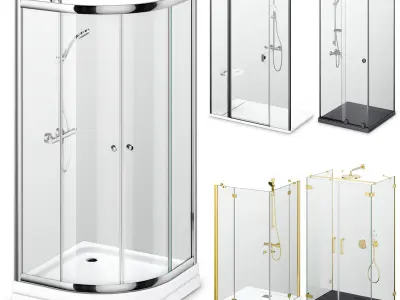 Cabin showers Radaway set 164 3D model