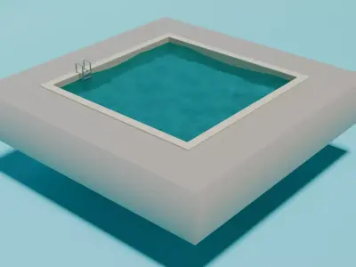 Pool and swim rings Summer asset pack 5 3D model