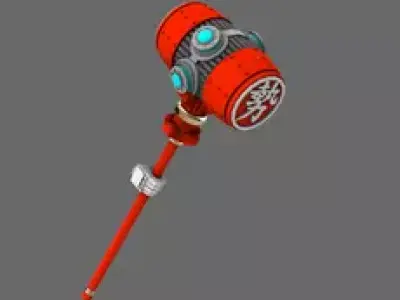 Cyber Samurai Power Warhammer RIGHT 3D print model