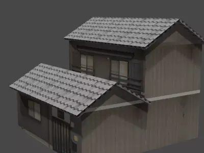 Super Lowpoly Traditional House Complex Low-poly 3D model