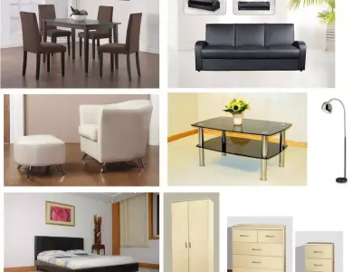 Furniture and appliances Low-poly 3D model