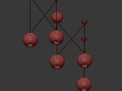 Multisphere Pendant White 5 3D model
