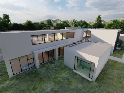 Casa Scene-villa-modern house 3D model 30