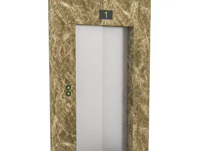 elevator entrance 3D Low-poly 3D model
