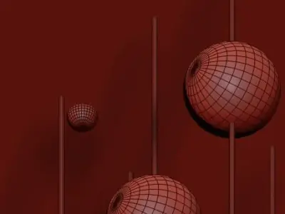 Floating Bubbles chandelier Studio Bel Vetro 3D model
