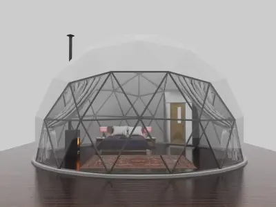Glamping Dome Realistic 3D model