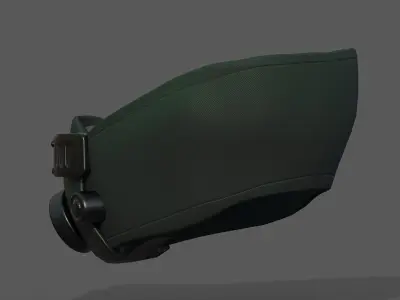 Gas mask respirator scifi futuristic 3d model  Low-poly 3D model 9