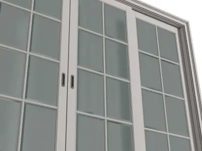 Interior sliding doors in classic style 3D model