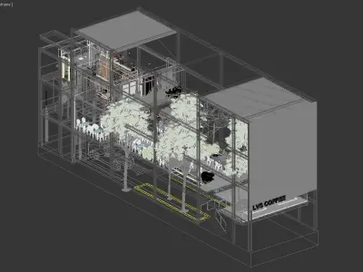 FOREST COFFEE STORE AND APARTMENT 3D model