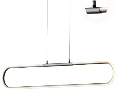 Forsan 1-Light LED Unique Statement Geometric Pendant  3D model