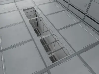 Sci-Fi Corridor 3D model 5