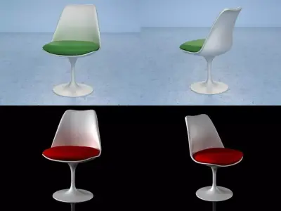 T C saarinen tulip chair 3D model