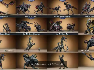 Sci-Fi Dinosaurs pack 2