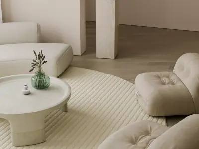 Warm and cozy indoor living room Free 3D model