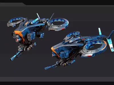SF - DRONE D30 Low-poly 3D model