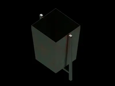 Trash can Low-poly 3D model
