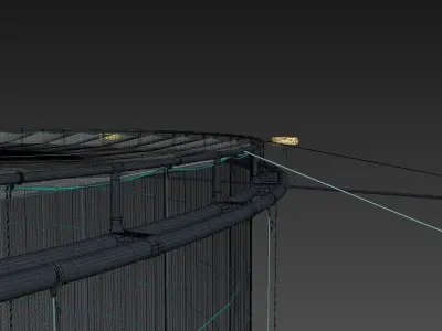 Marine fish culture net 3D model