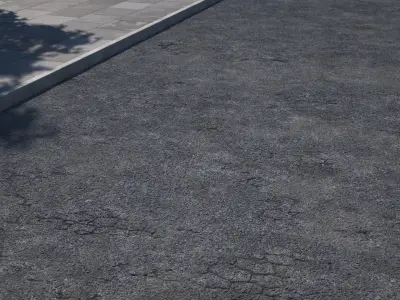 Large area seamless damaged asphalt texture Texture