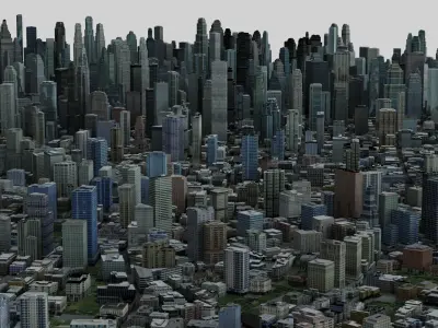 Real Time City 18 Low-poly 3D model