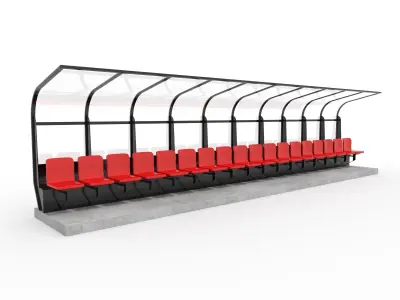 Collection Soccer Bench 1 3D Model Pack