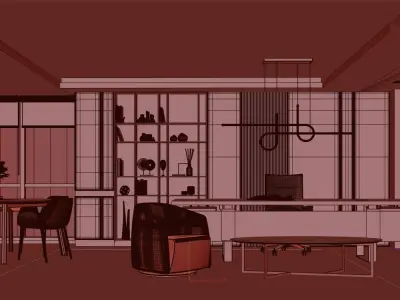 Detailed Manager-Boss Office 3D model